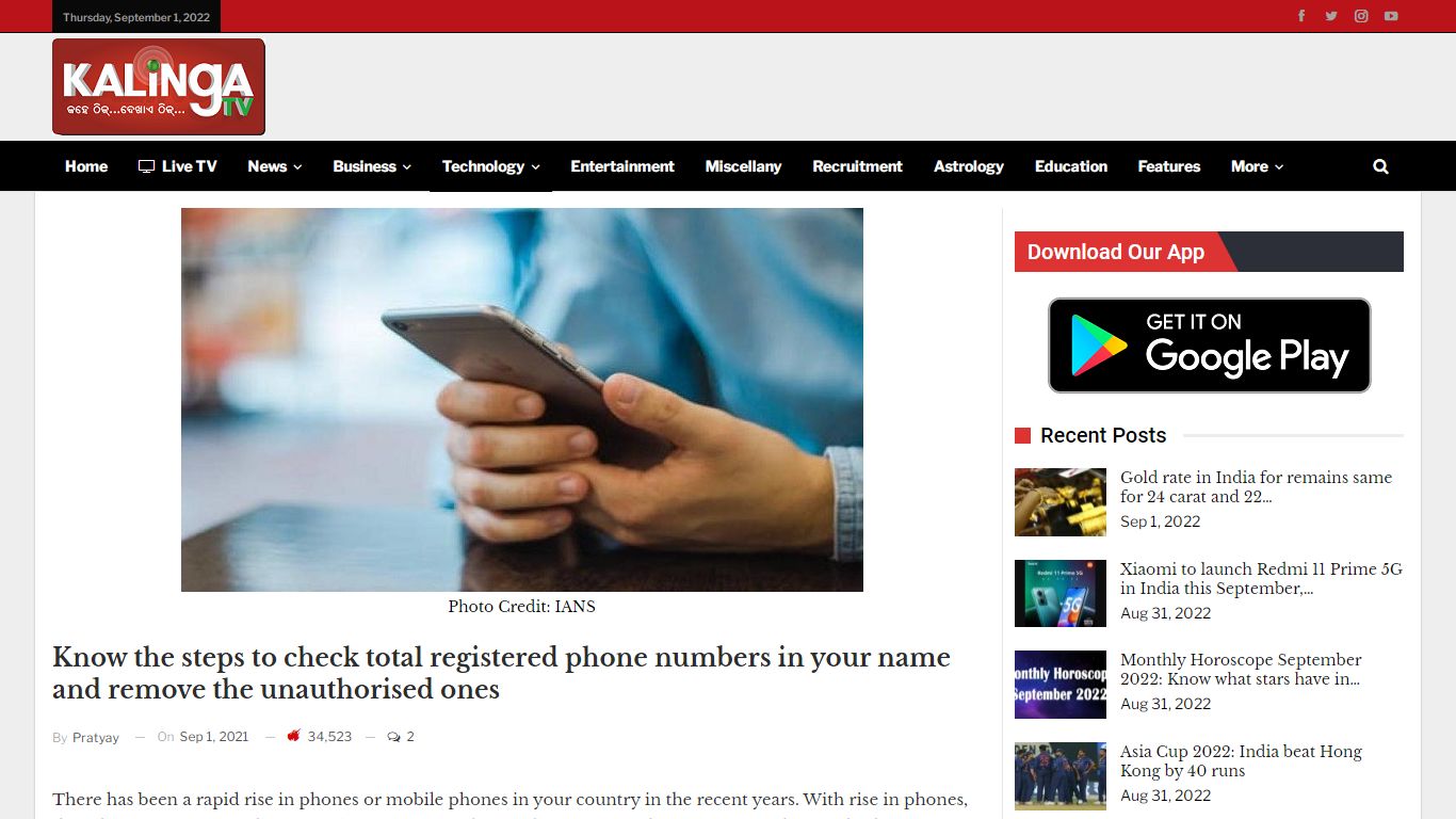 How to check total phone numbers registered in your name - KalingaTV